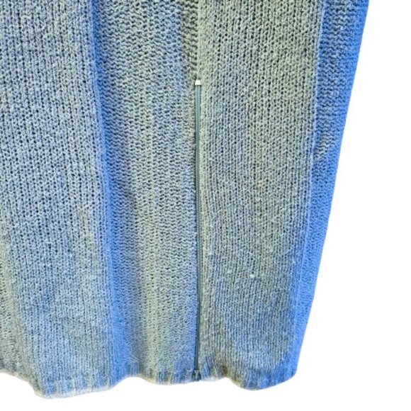 Newport News Pastel Blue Unique Zipper Design Top - M - Picture 3 of 8